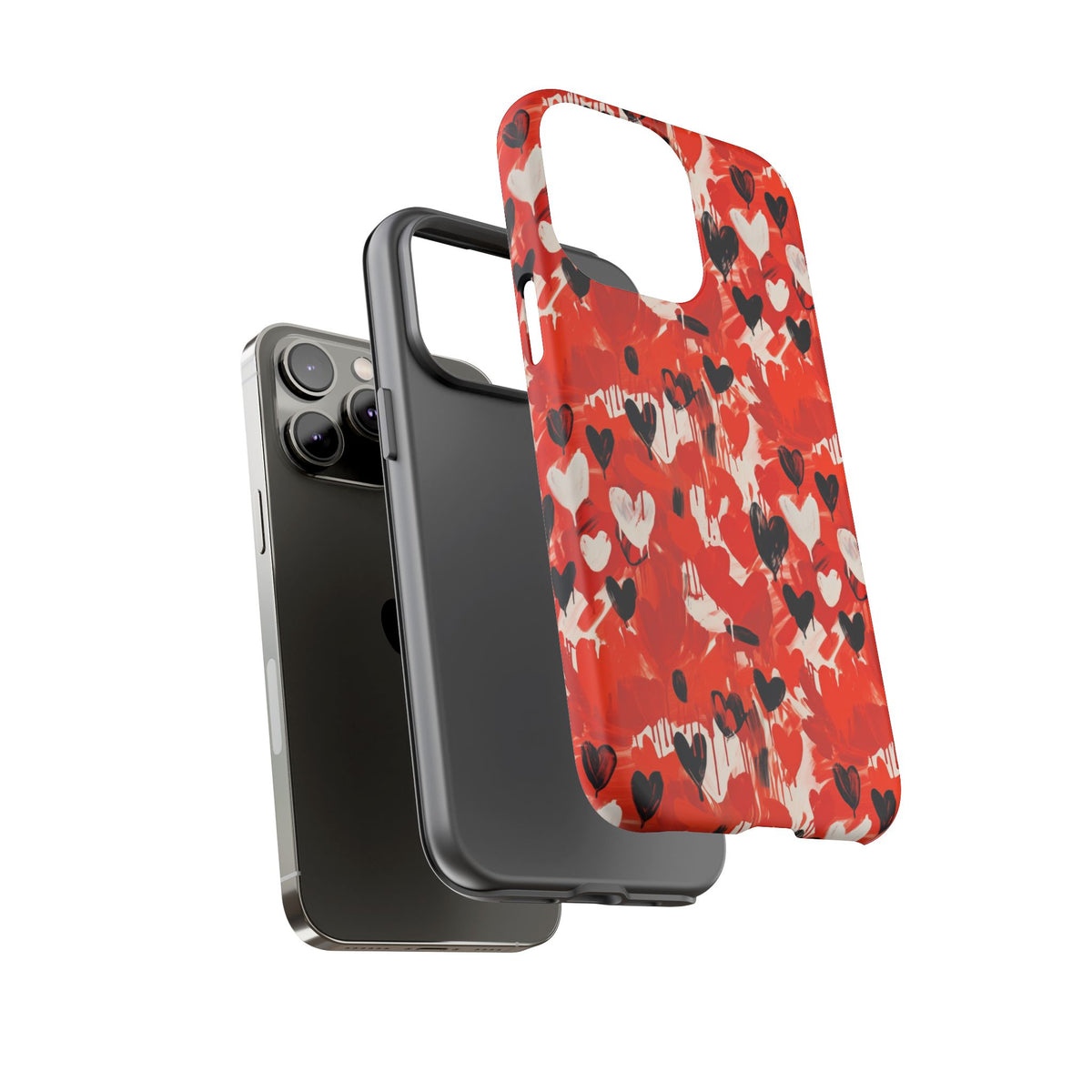 Heart Pattern Phone Case – Stylish & Loving Design for Your Device 355