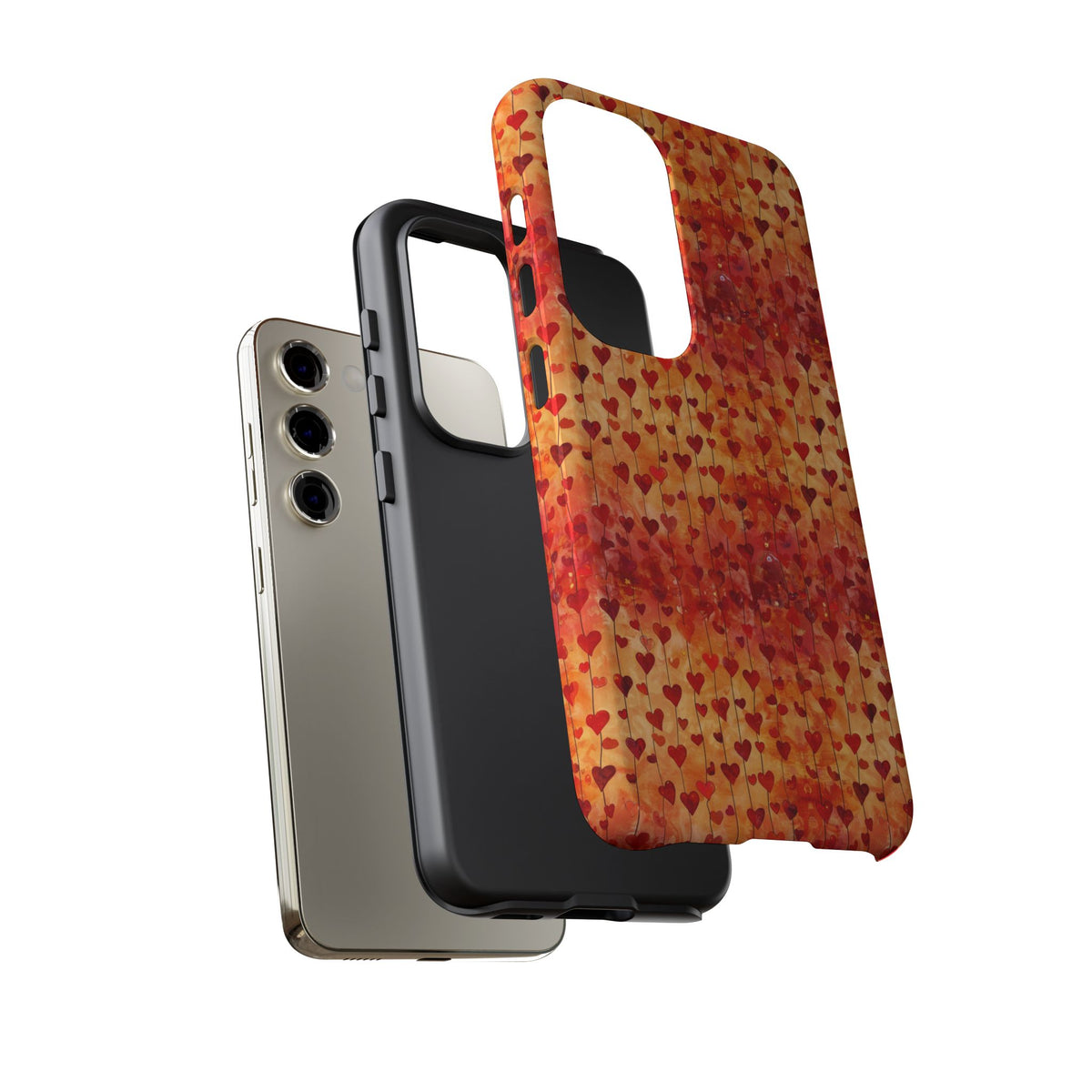 Heart Pattern Phone Case – Stylish & Loving Design for Your Device 827