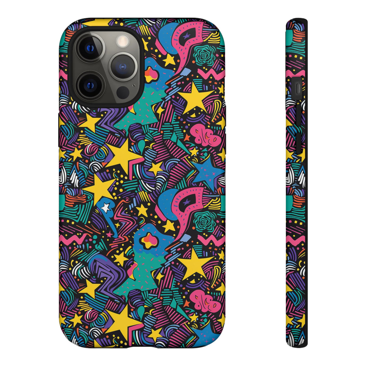 90s Themed Seamless Pattern Phone Case – Embrace Retro Style and Protection 227