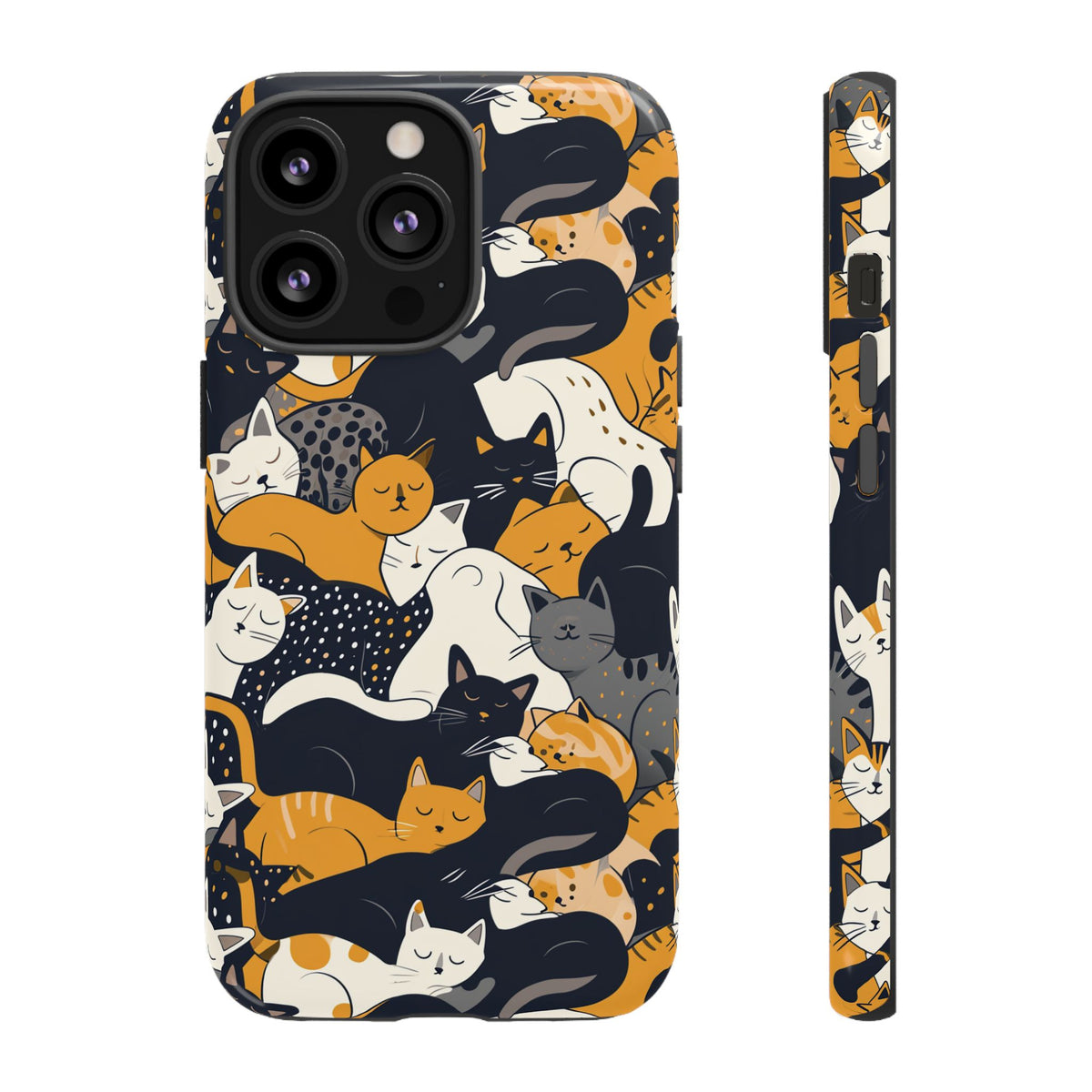 Seamless Cat Pattern Design Phone Case – Playful and Stylish Cat-Themed Phone Cover 2