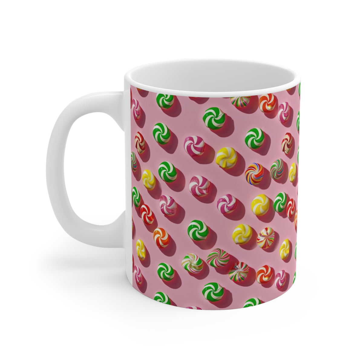 Colorful All-Over Candy Theme Coffee Mug Fun Ceramic Drinkware 328