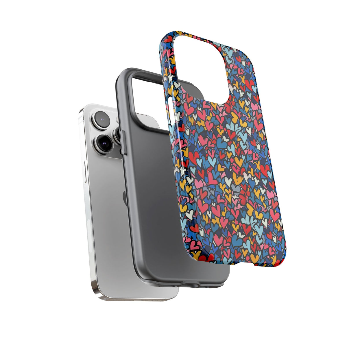 Heart Pattern Phone Case – Stylish & Loving Design for Your Device 820