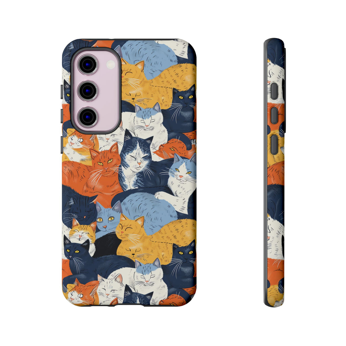 Seamless Cat Pattern Design Phone Case – Playful and Stylish Cat-Themed Phone Cover