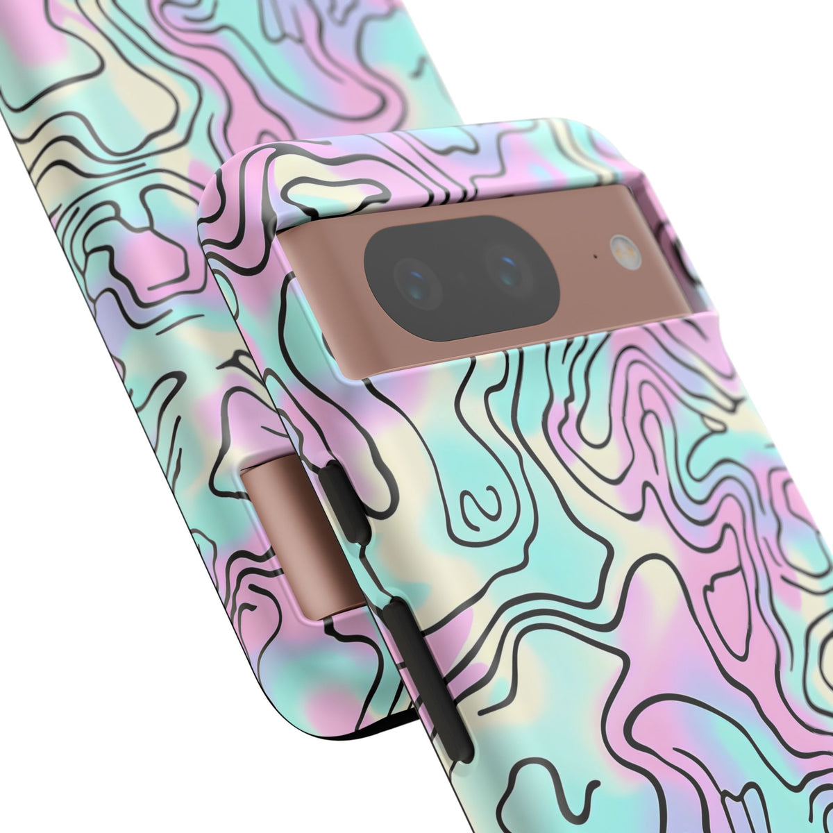 Abstract Pastel Waves and Wavy Lines Phone Case – Elegant and Modern Phone Cover