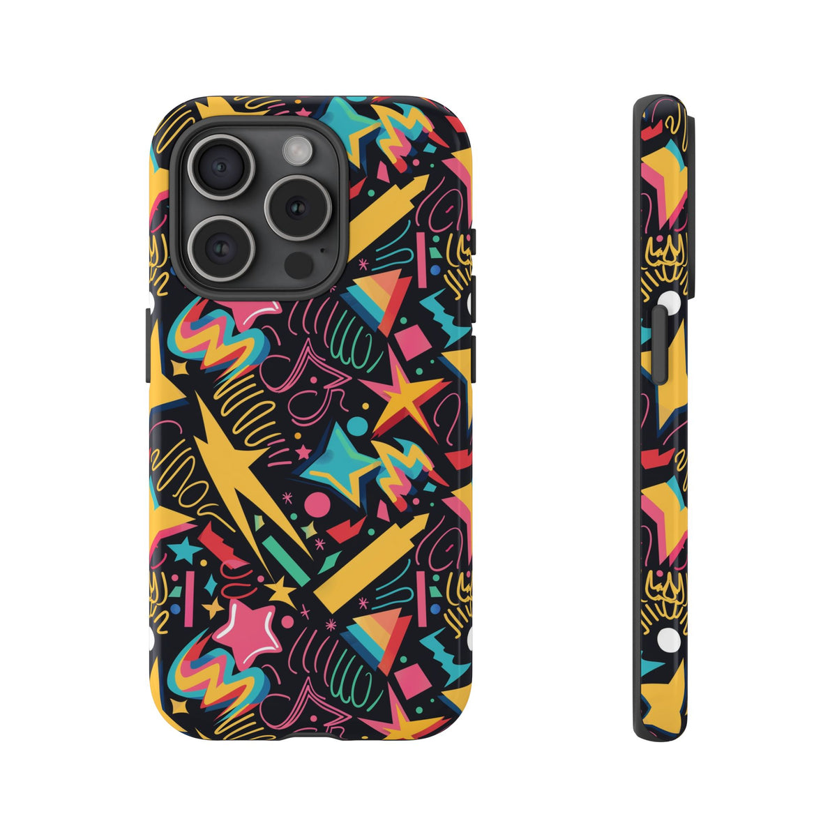 90s Themed Seamless Pattern Phone Case – Embrace Retro Style and Protection 232