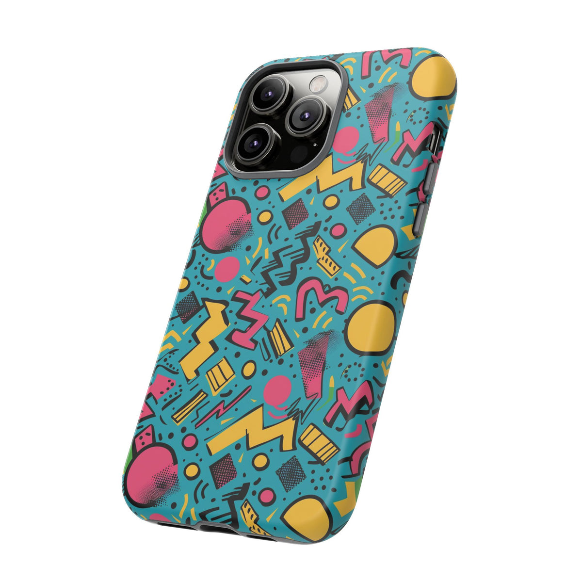 90s Themed Seamless Pattern Phone Case – Embrace Retro Style and Protection 253