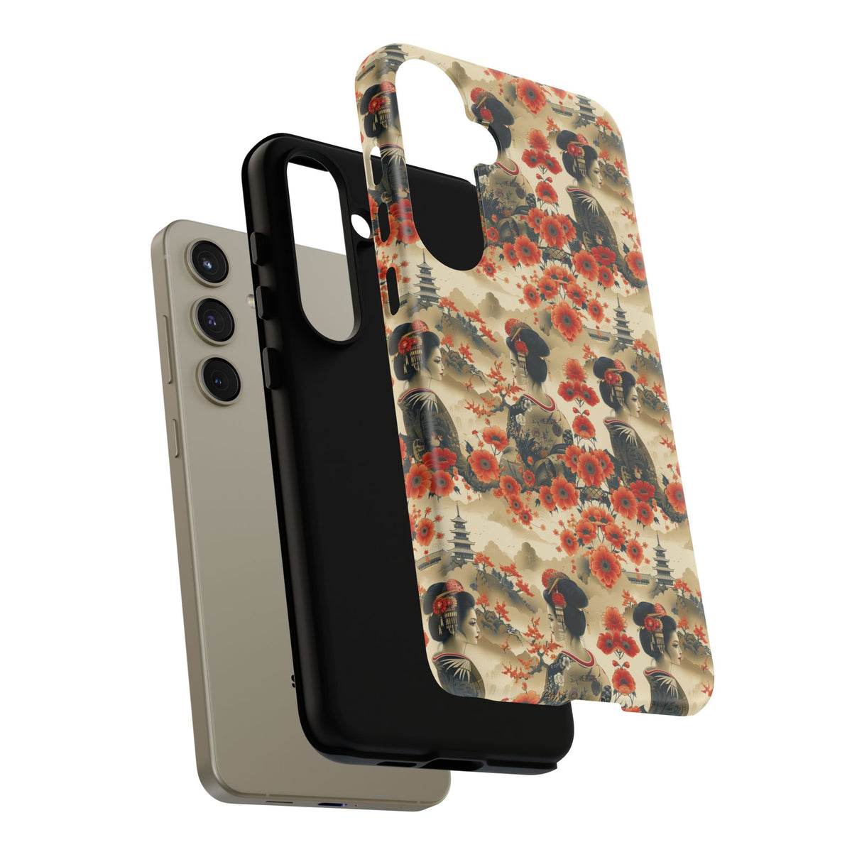 Japanese Pattern Phone Case – Elegant & Timeless Design for Your Phone 066