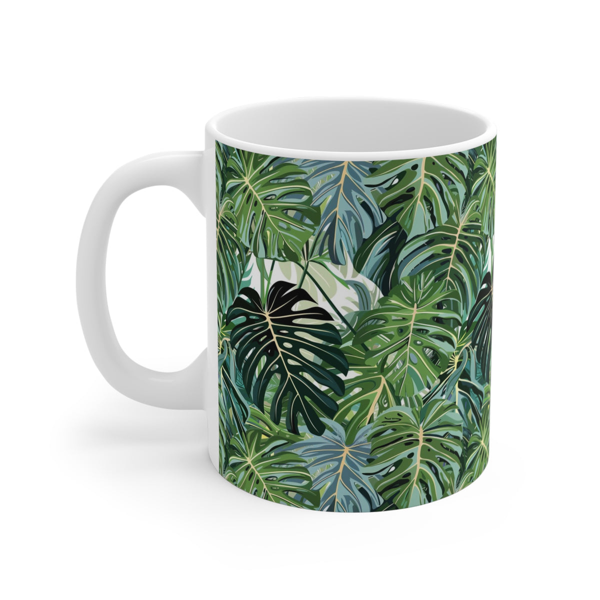 Endless Forest Pattern Coffee Mug - Nature-Inspired Ceramic Drinkware 444