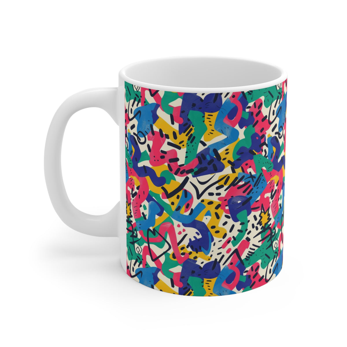 90s Retro Coffee Mug - Full Wrap Design 490