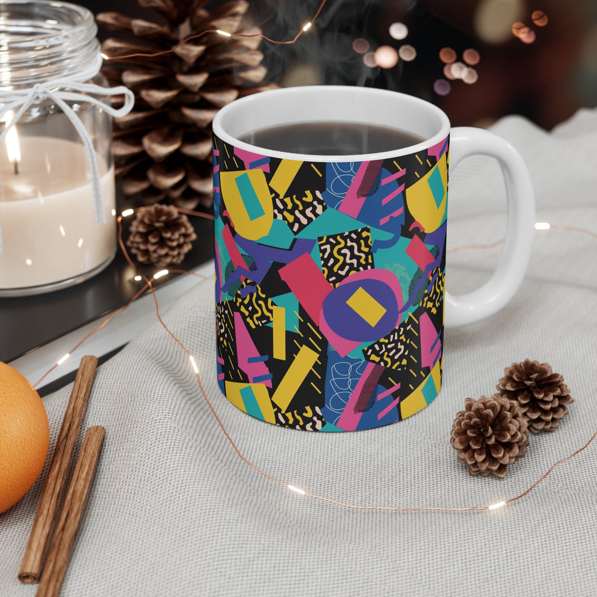 90s Retro Coffee Mug - Full Wrap Design 590