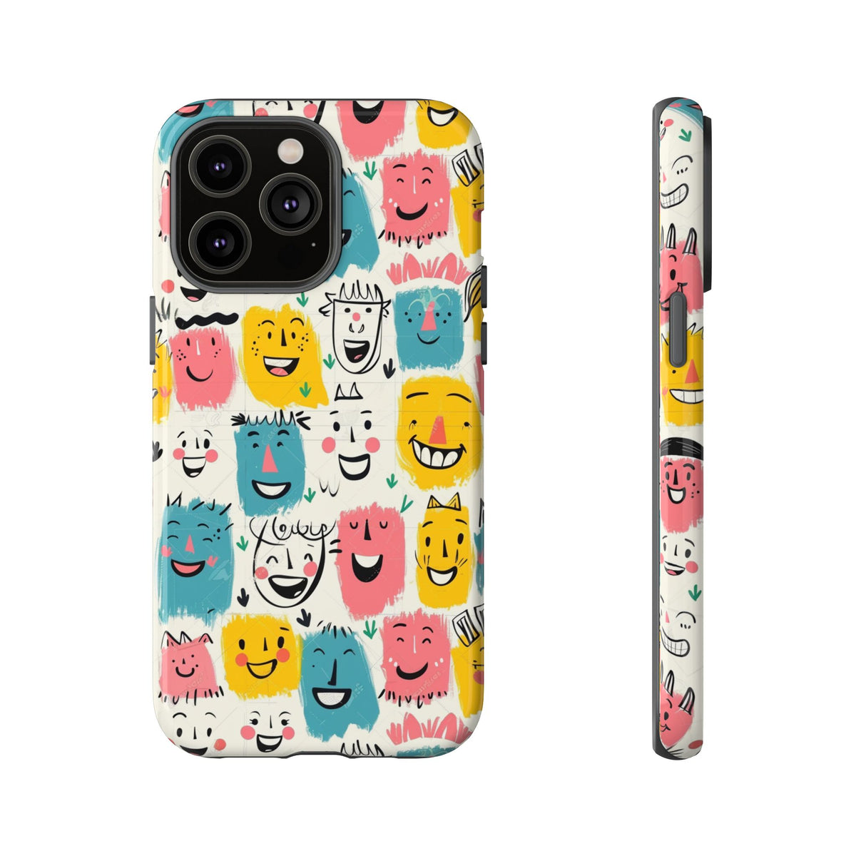 Happy Faces Phone Case – Joyful and Cheerful Design for a Bright Look