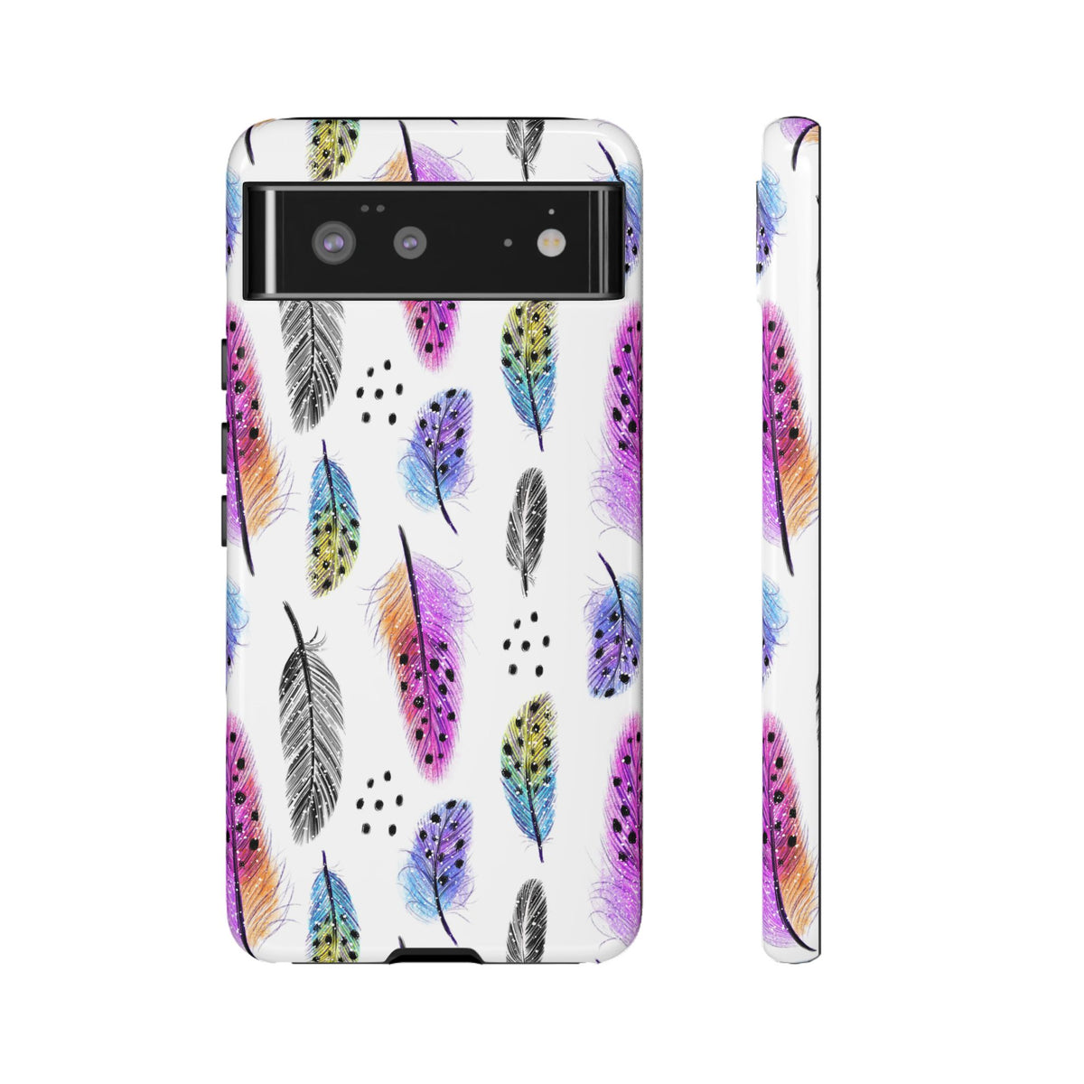 Feather Pattern Phone Case – Elegant & Durable Protection for Your Phone