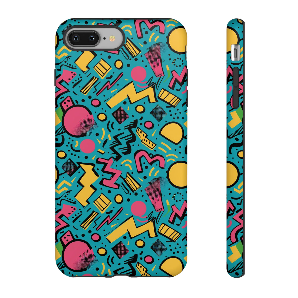 90s Themed Seamless Pattern Phone Case – Embrace Retro Style and Protection 253