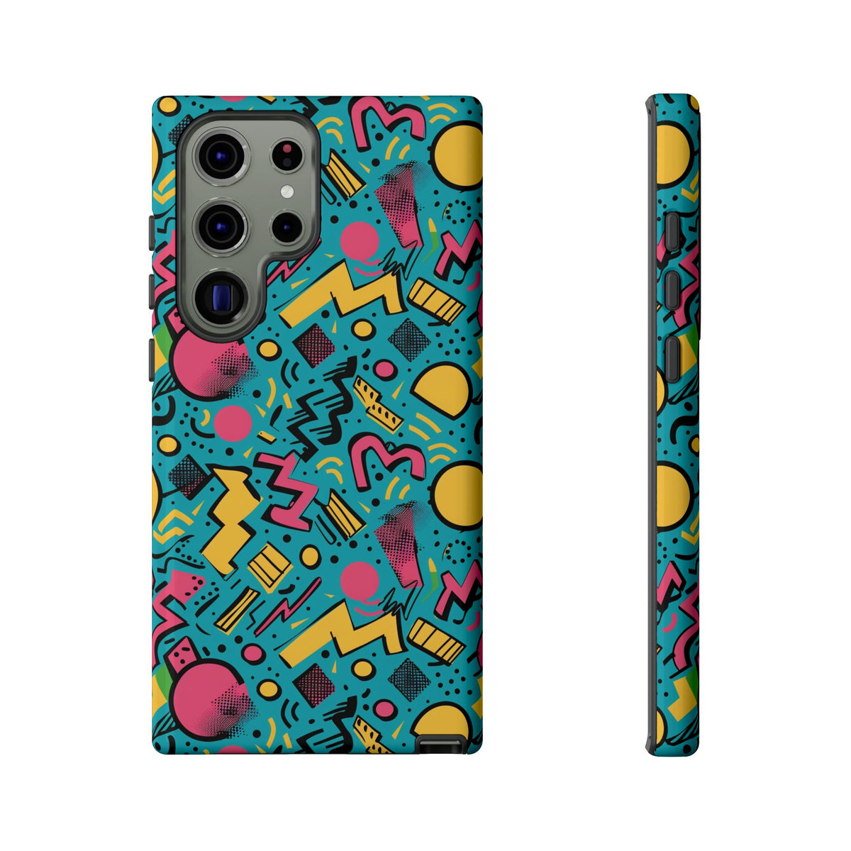 90s Themed Seamless Pattern Phone Case – Embrace Retro Style and Protection 253