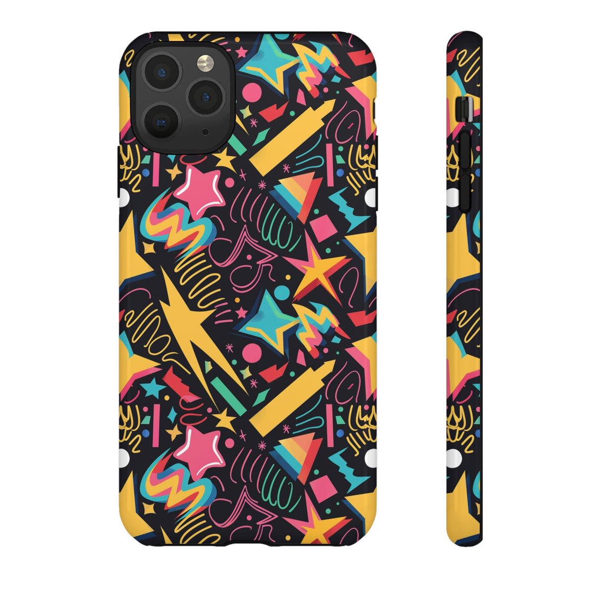 90s Themed Seamless Pattern Phone Case – Embrace Retro Style and Protection 232