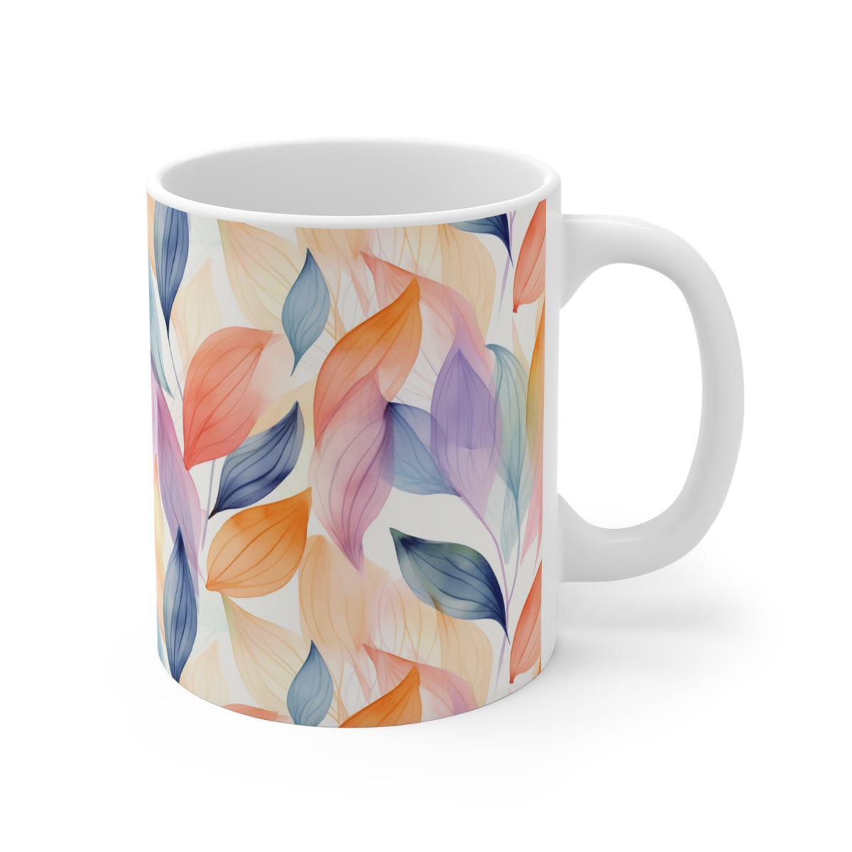 Various Watercolor Design All Over Coffee Mug – Unique Artistic Ceramic Coffee Cup 859