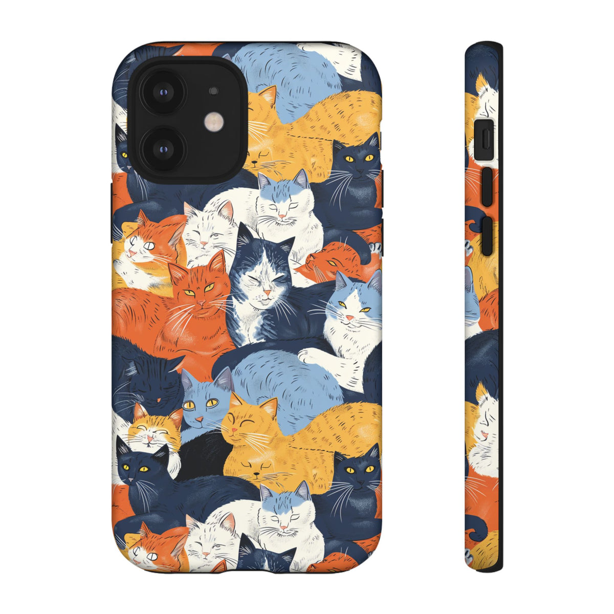 Seamless Cat Pattern Design Phone Case – Playful and Stylish Cat-Themed Phone Cover