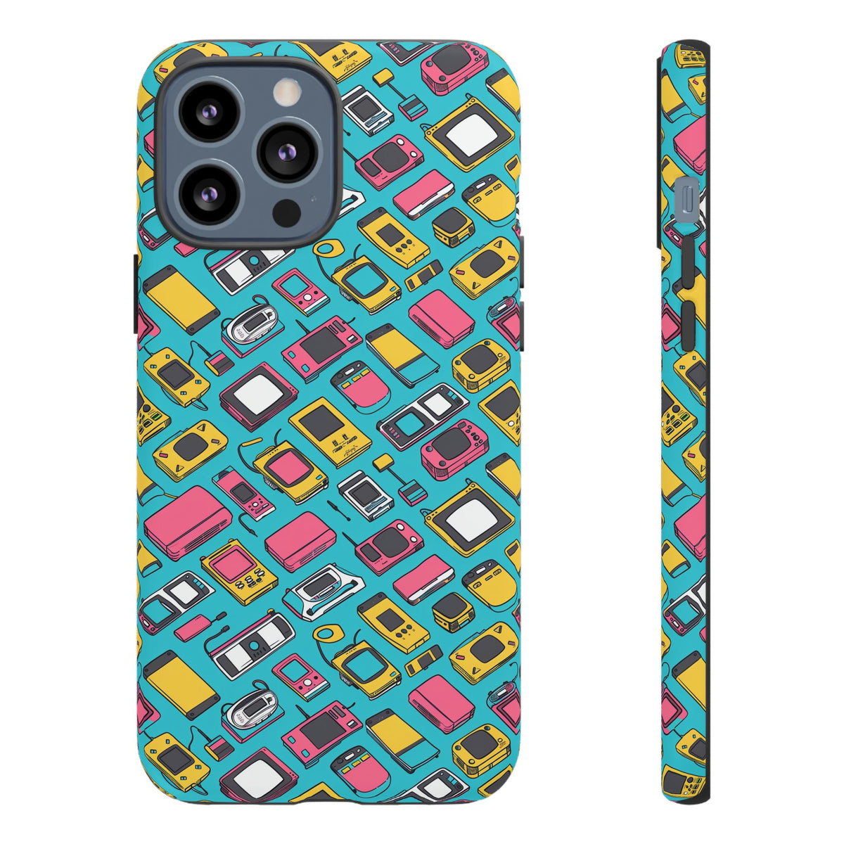 90s Themed Seamless Pattern Phone Case – Embrace Retro Style and Protection 237