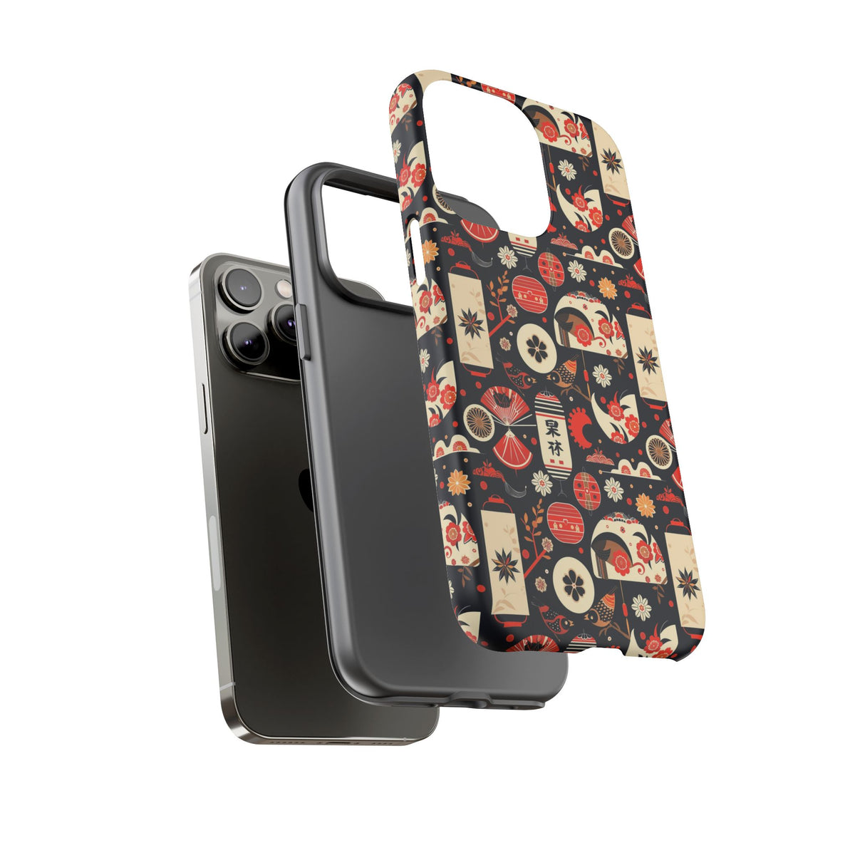 Japanese Pattern Phone Case – Elegant & Timeless Design for Your Phone 069