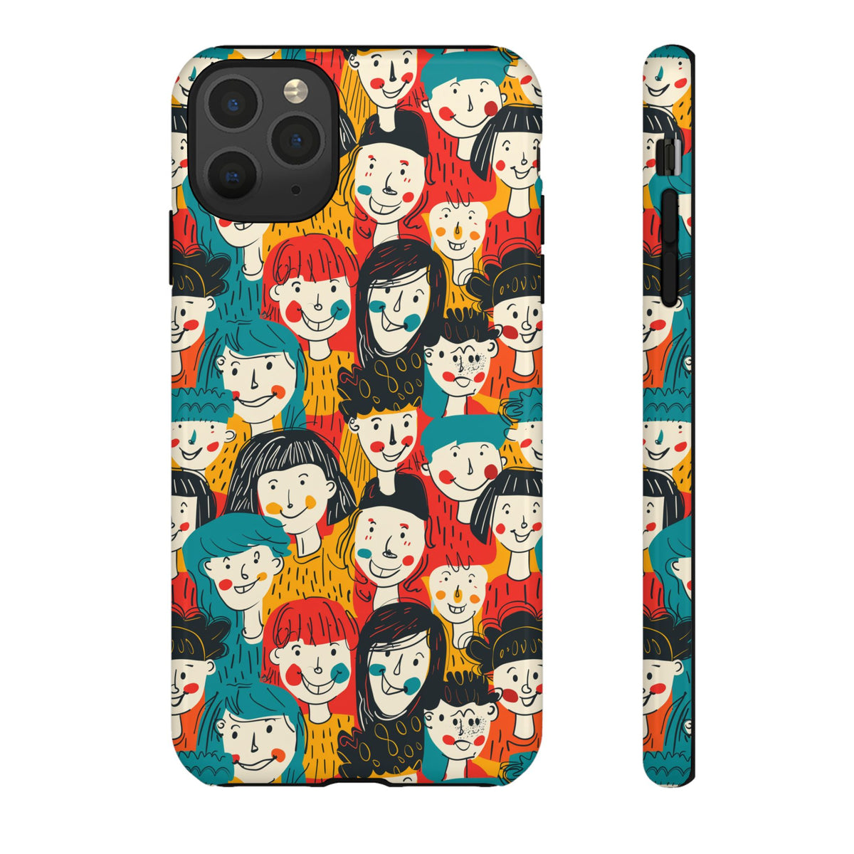 Happy Faces Phone Case – Joyful and Cheerful Design for a Bright Look 3