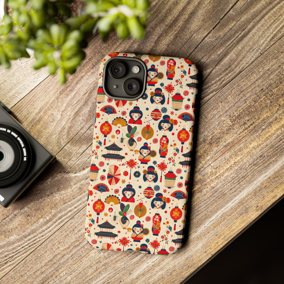 Japanese Pattern Phone Case – Elegant & Timeless Design for Your Phone 090