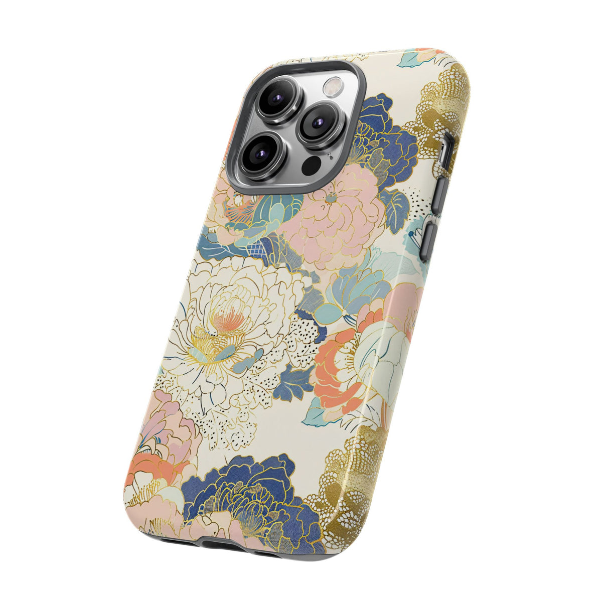 Japanese Blossom Asian Floral Design Phone Case – Elegant Floral Phone Cover 4