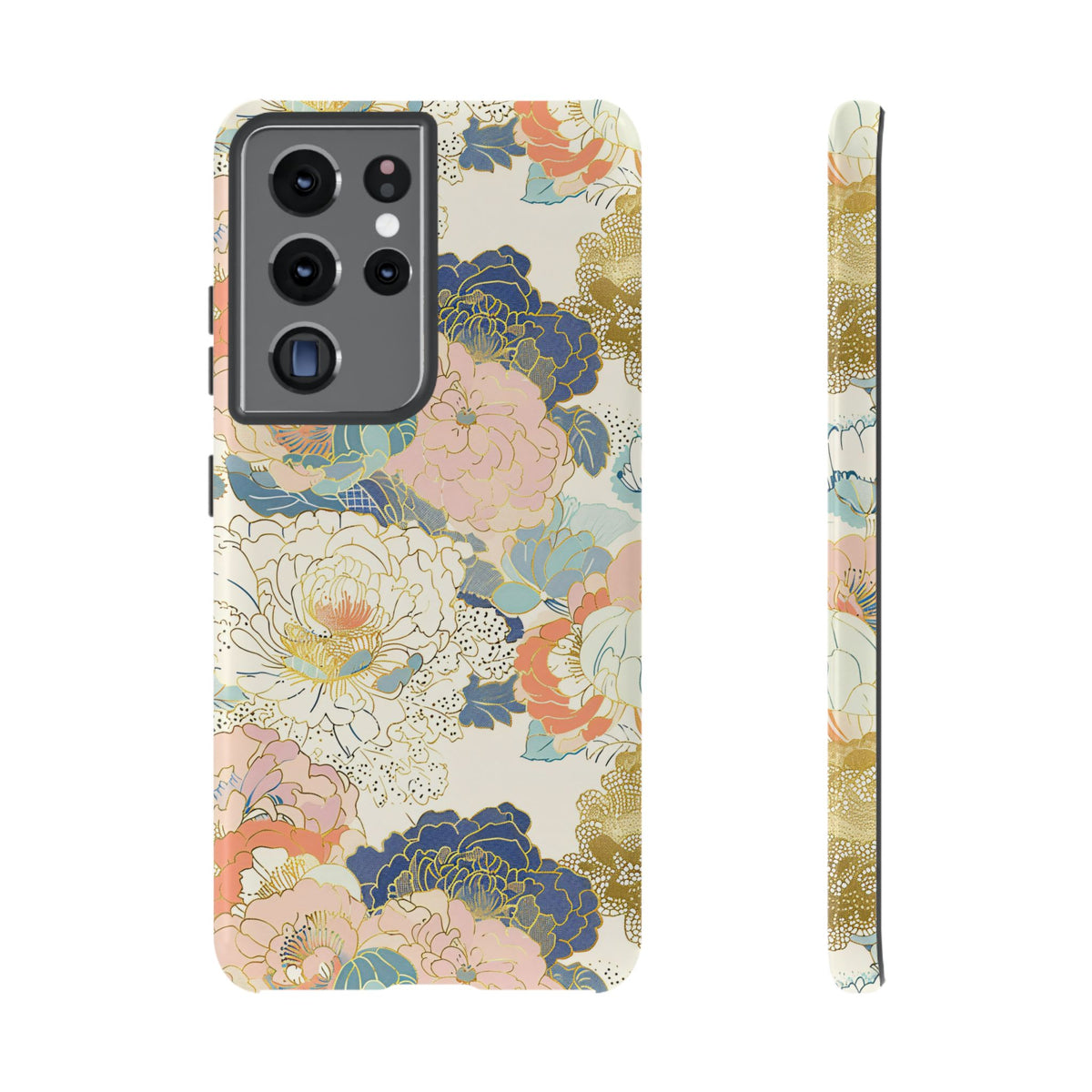 Japanese Blossom Asian Floral Design Phone Case – Elegant Floral Phone Cover 4