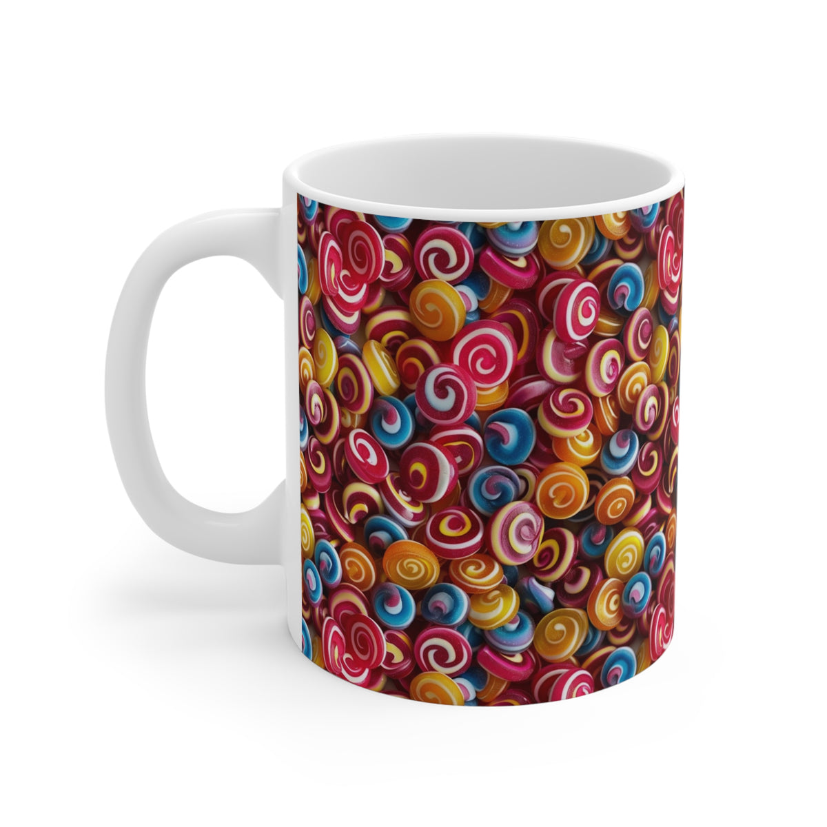 Colorful All-Over Candy Theme Coffee Mug Fun Ceramic Drinkware 370