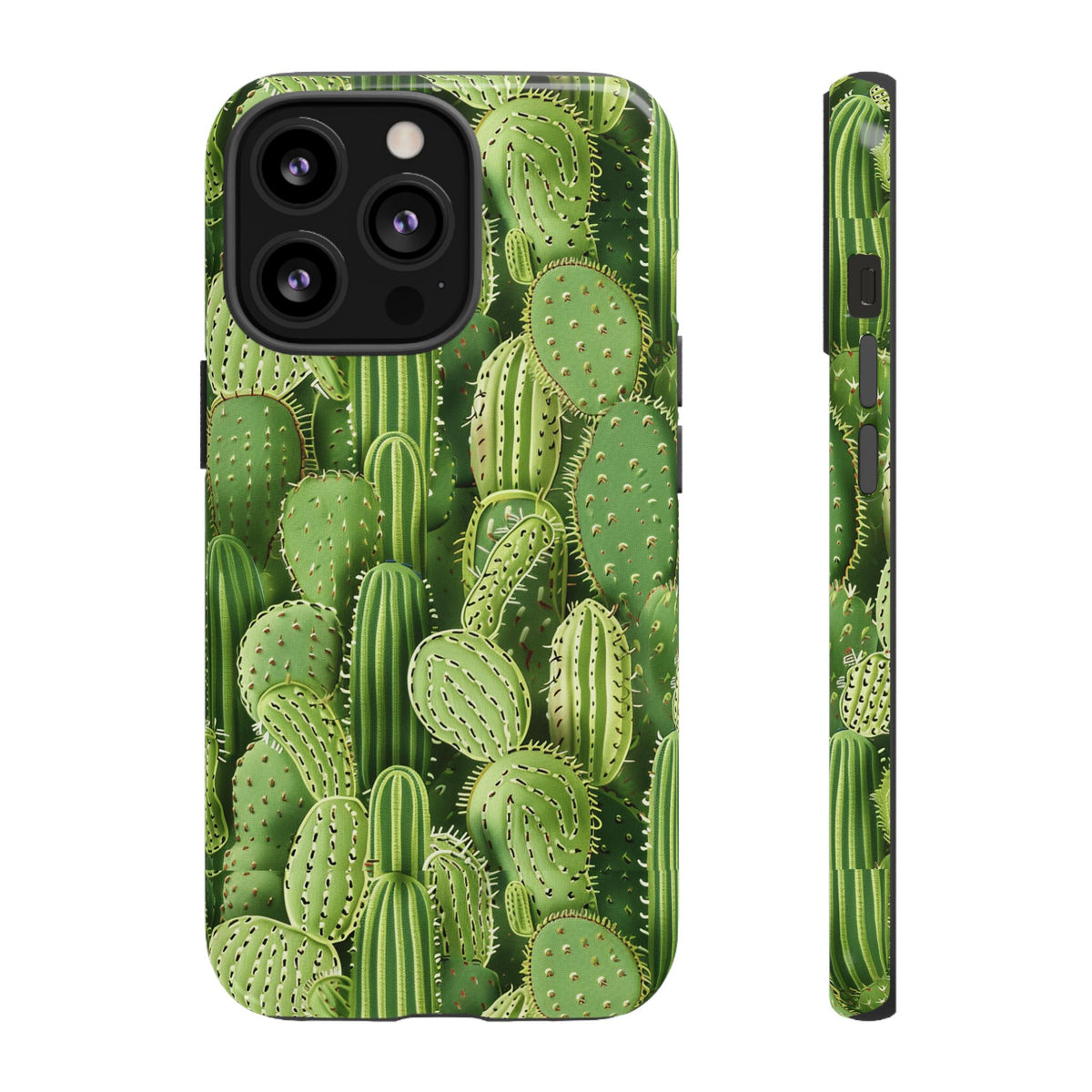 Cactus Embroidery Phone Case – Elegant and Unique Handcrafted Cactus Design