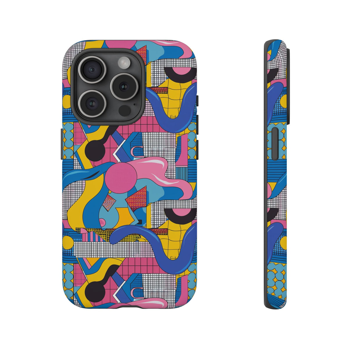 90s Themed Seamless Pattern Phone Case – Embrace Retro Style and Protection 224