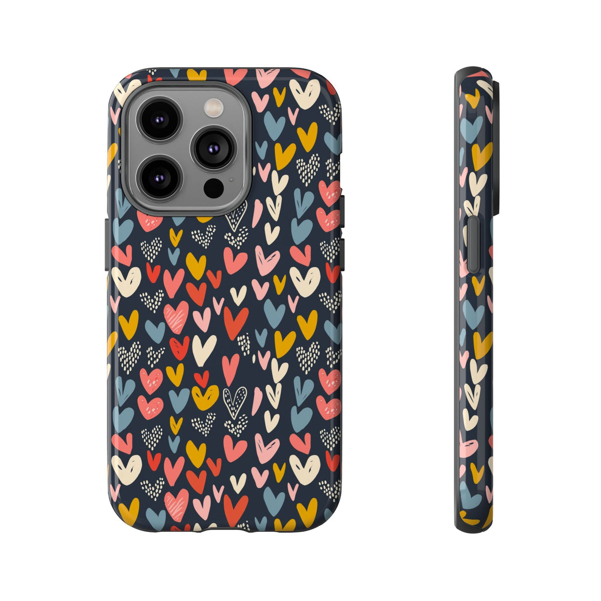 Heart Pattern Phone Case – Stylish & Loving Design for Your Device 816