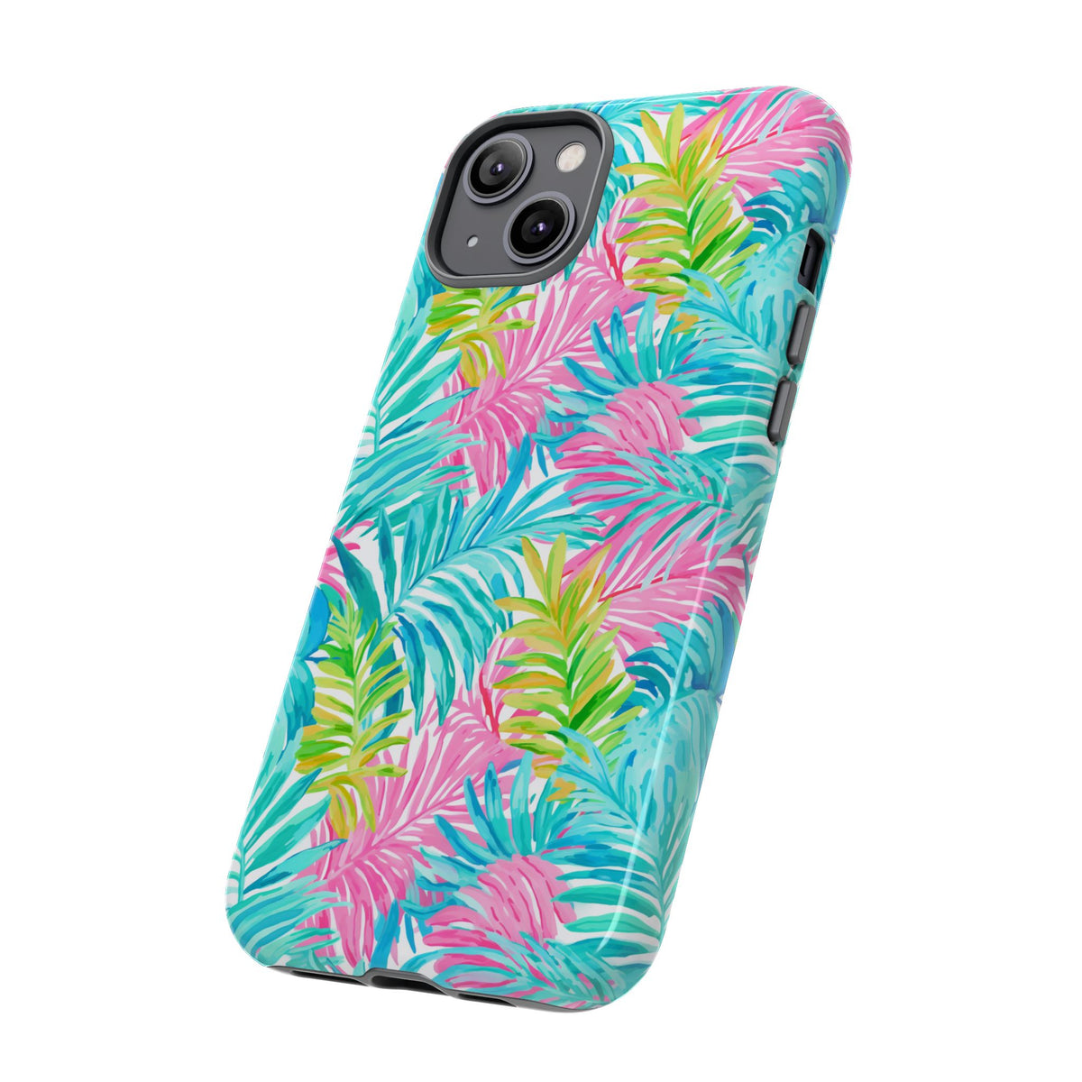 Vibrant Summer Leaves Phone Case – Colorful & Durable Summer Design