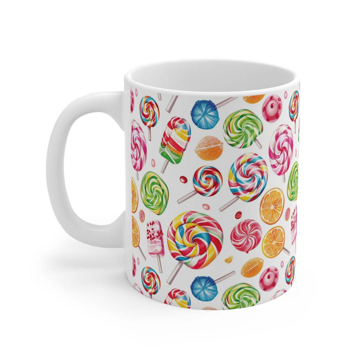 Colorful All-Over Candy Theme Coffee Mug Fun Ceramic Drinkware 177