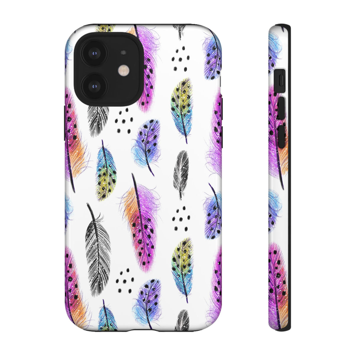 Feather Pattern Phone Case – Elegant & Durable Protection for Your Phone