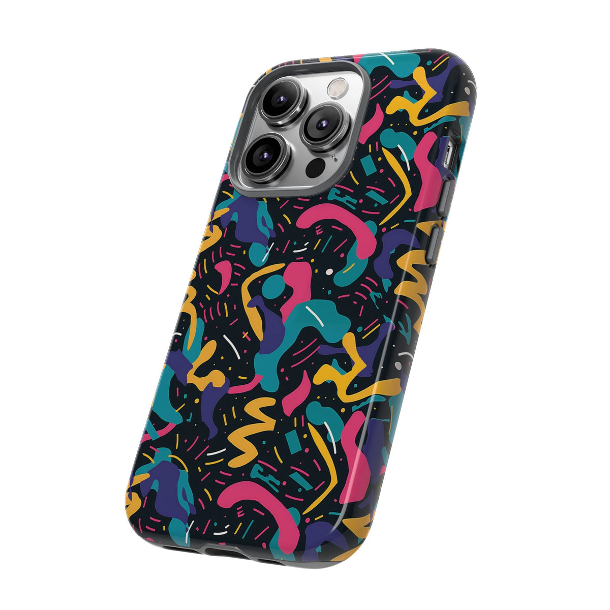 90s Themed Seamless Pattern Phone Case – Embrace Retro Style and Protection 235