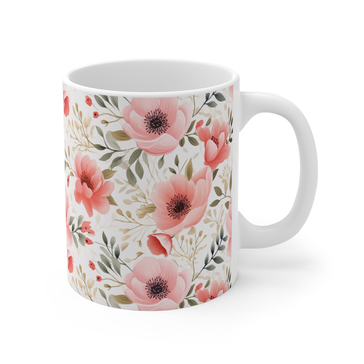 Various Watercolor Design All Over Coffee Mug – Unique Artistic Ceramic Coffee Cup 862