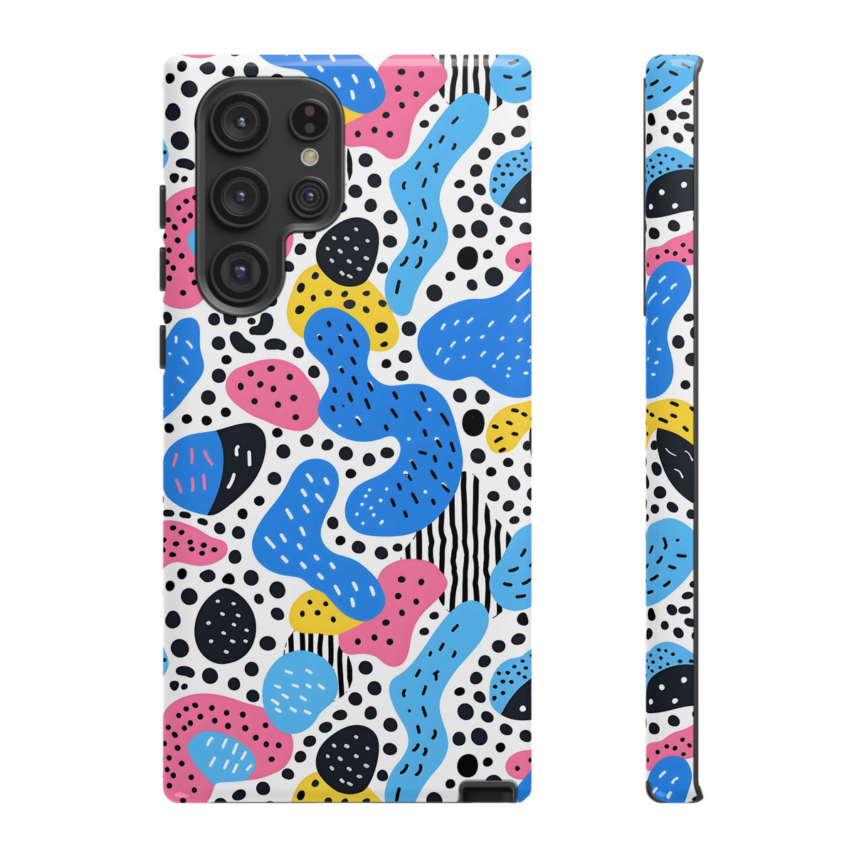 Abstract Baby Blue Memphis Design Phone Case – Sleek and Contemporary Artistry 2