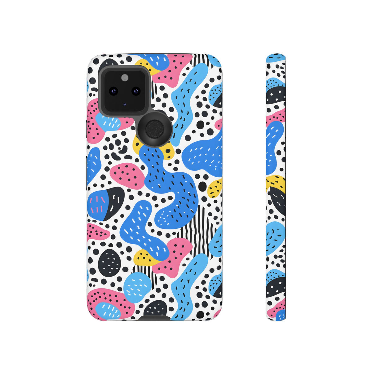 Abstract Baby Blue Memphis Design Phone Case – Sleek and Contemporary Artistry 2