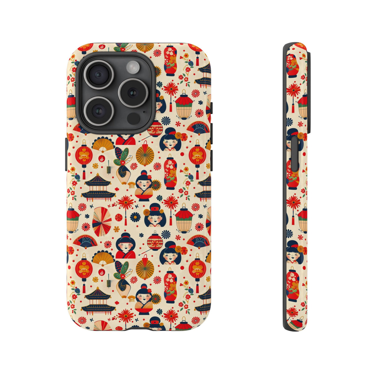 Japanese Pattern Phone Case – Elegant & Timeless Design for Your Phone 090