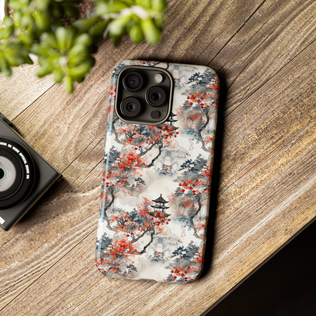 Japanese Pattern Phone Case – Elegant & Timeless Design for Your Phone 096