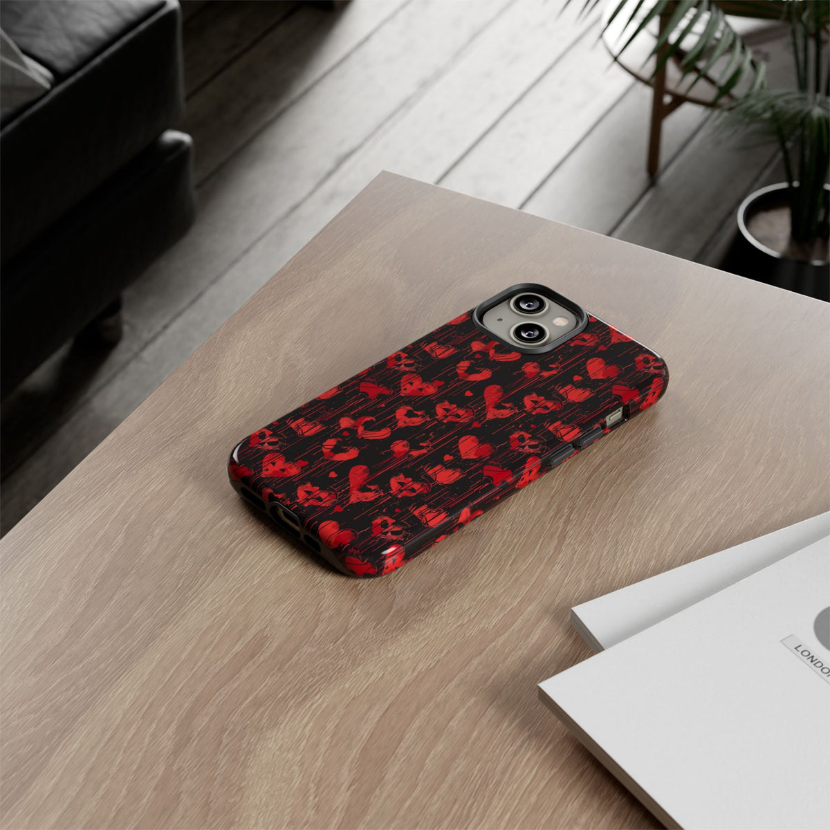 Heart Pattern Phone Case – Stylish & Loving Design for Your Device 825