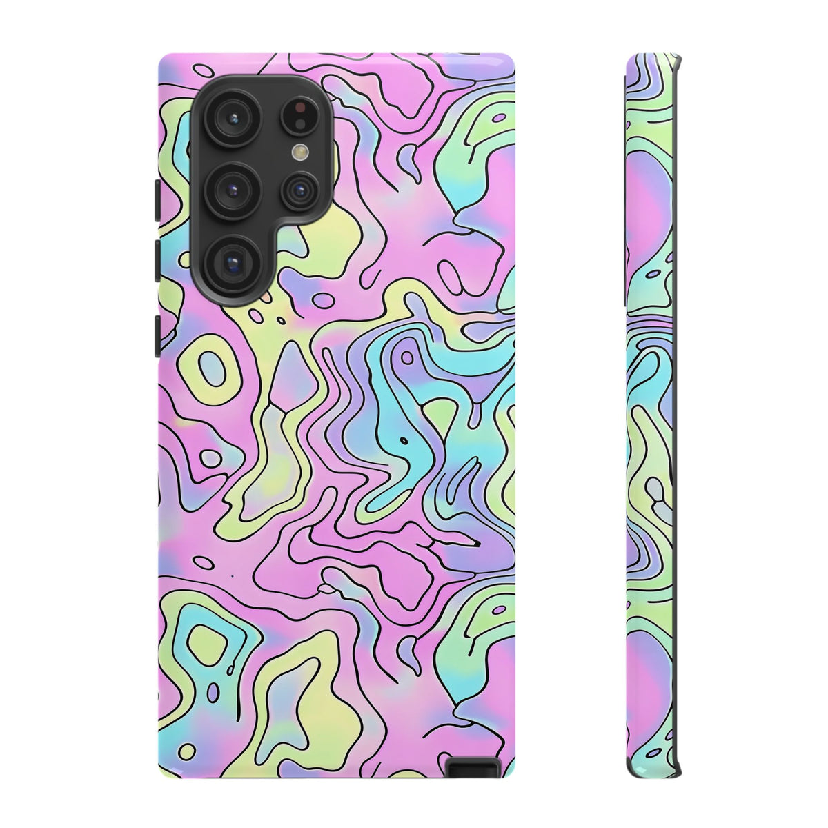 Abstract Pastel Waves and Wavy Lines Phone Case – Elegant and Modern Phone Cover 2