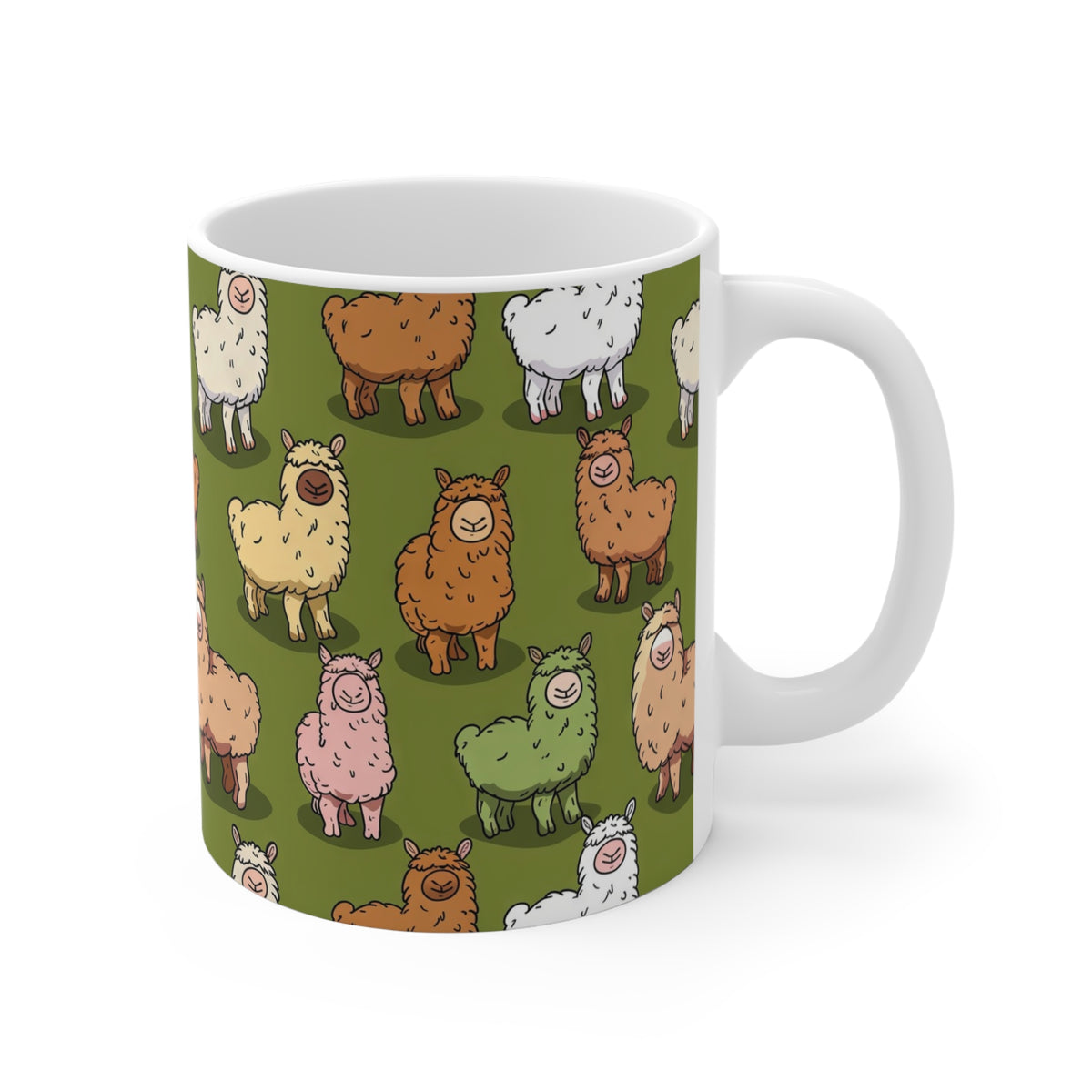 Cute Alpacas Pattern Coffee Mug – Adorable Ceramic Mug for Animal Lovers  11-jpg