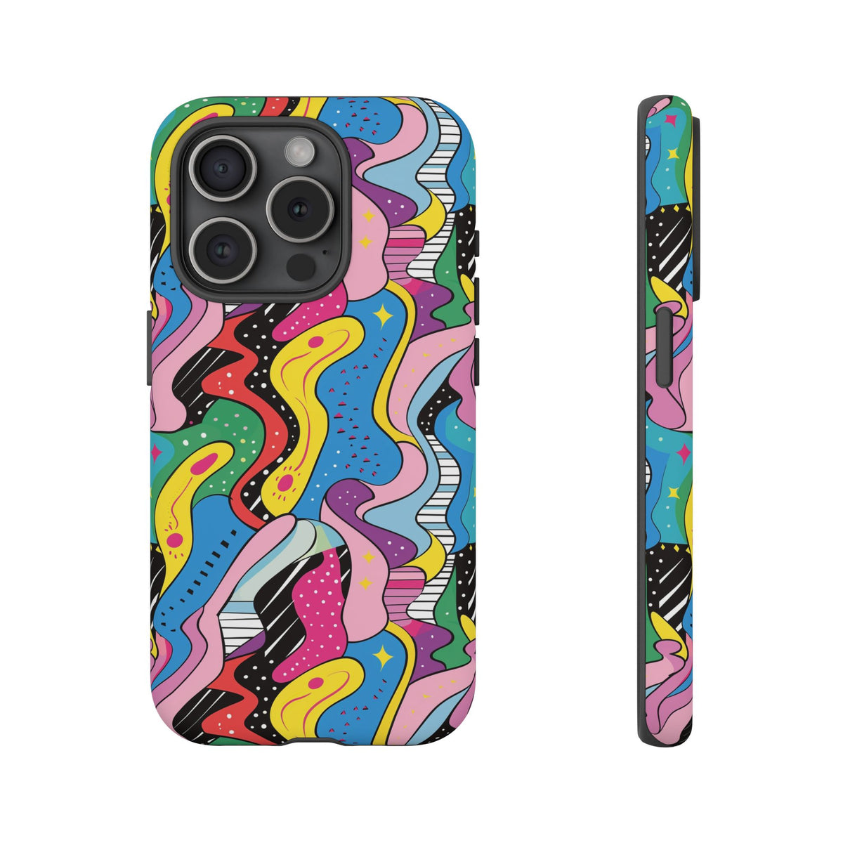 90s Themed Seamless Pattern Phone Case – Embrace Retro Style and Protection 275