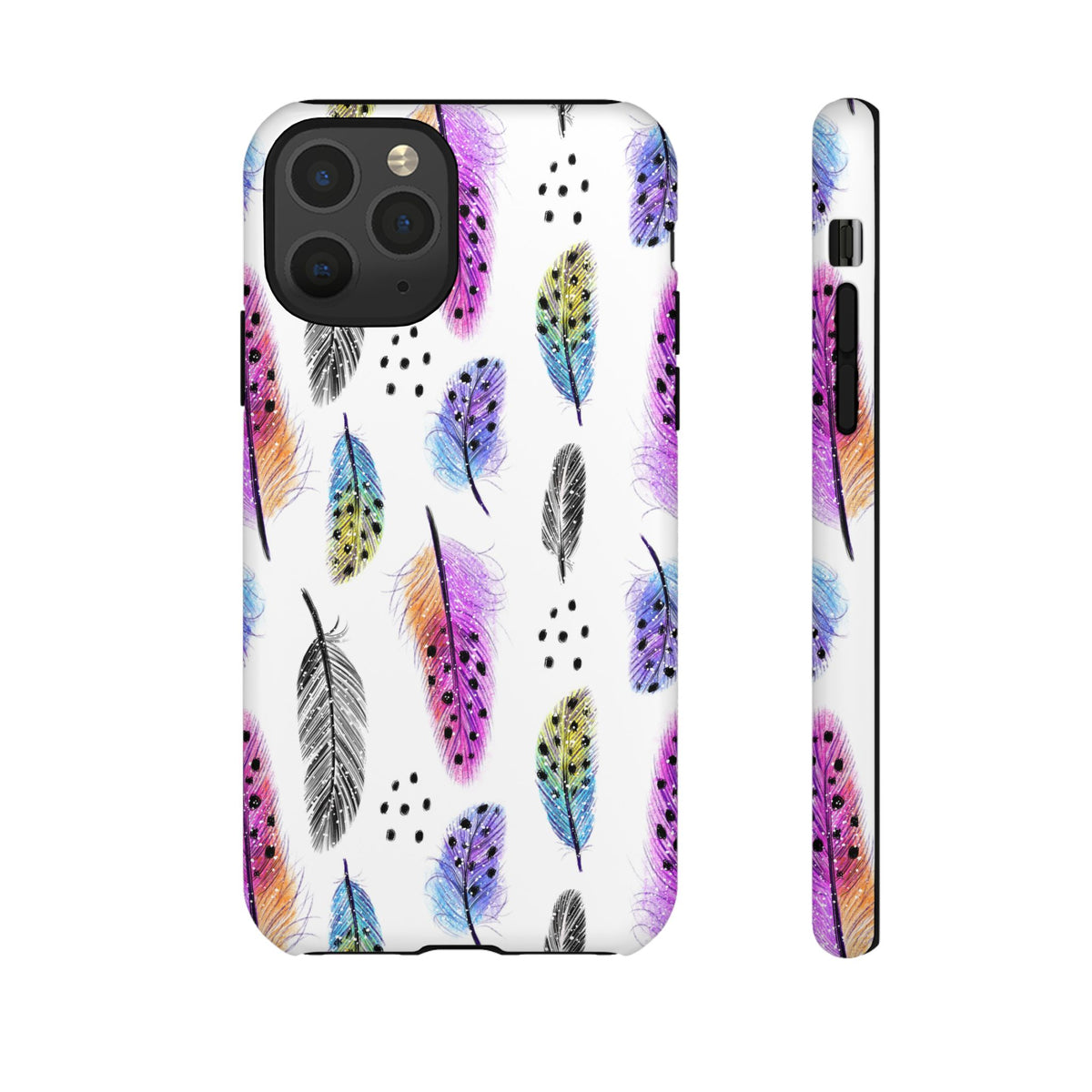 Feather Pattern Phone Case – Elegant & Durable Protection for Your Phone