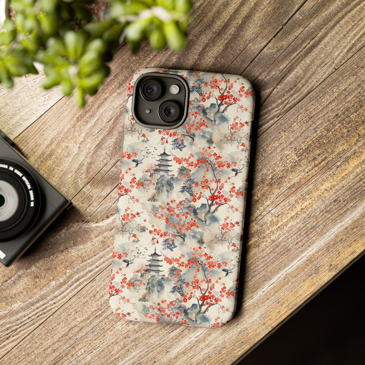 Japanese Style Pattern Phone Case - Elegant & Protective Cover