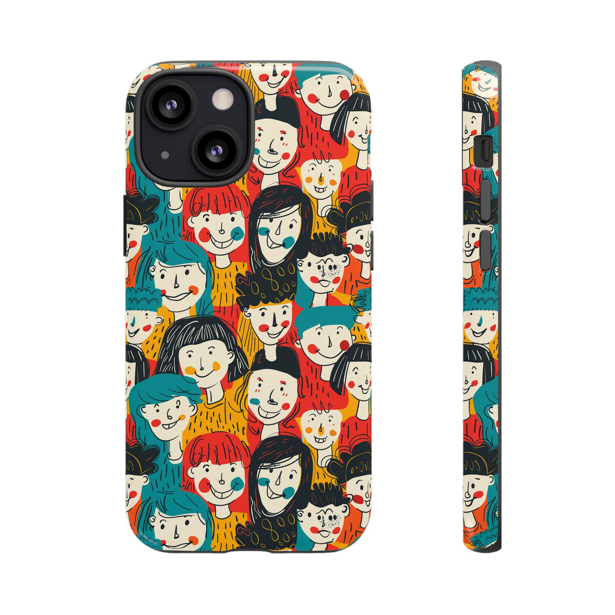 Happy Faces Phone Case – Joyful and Cheerful Design for a Bright Look 3