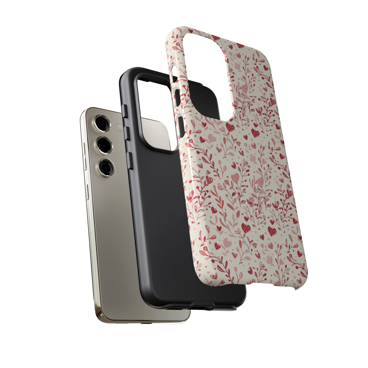 Heart Pattern Phone Case – Stylish & Loving Design for Your Device 823