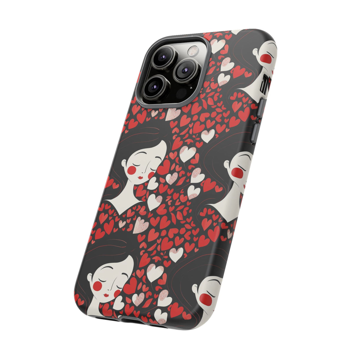 Heart Pattern Phone Case – Stylish & Loving Design for Your Device 232