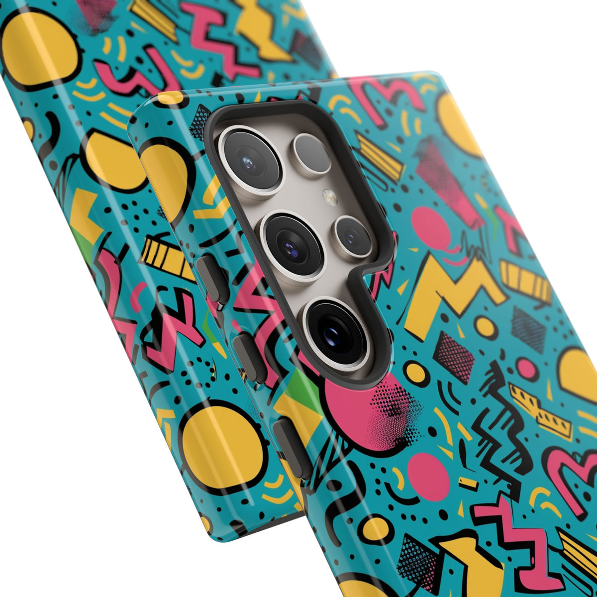 90s Themed Seamless Pattern Phone Case – Embrace Retro Style and Protection 253